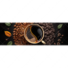 Xxl Wandbild Kaffee Mit Blattdekoration Panorama Motivvorschau