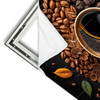 Xxl Wandbild Kaffee Mit Blattdekoration Querformat Materialvorschau