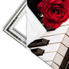 Xxl Wandbild Klavier Rose Quadrat Materialvorschau