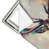 Xxl Wandbild Kreativer Hirsch Mit Farbspritzern Hochformat Materialvorschau