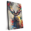 Xxl Wandbild Kreativer Hirsch Mit Farbspritzern Hochformat Produktvorschau Seitlich