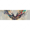 Xxl Wandbild Kreativer Hirsch Mit Farbspritzern Panorama Motivvorschau