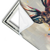 Xxl Wandbild Kreativer Hirsch Mit Farbspritzern Querformat Materialvorschau