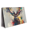 Xxl Wandbild Kreativer Hirsch Mit Farbspritzern Querformat Produktvorschau Seitlich