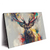 Xxl Wandbild Kreativer Hirsch Mit Farbspritzern Querformat Produktvorschau Seitlich