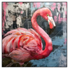 Xxl Wandbild Kunstvoller Flamingo Quadrat Produktvorschau Frontal
