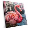 Xxl Wandbild Kunstvoller Flamingo Quadrat Produktvorschau Seitlich