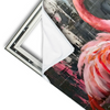 Xxl Wandbild Kunstvoller Flamingo Querformat Materialvorschau