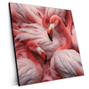 Xxl Wandbild Kuschelnde Flamingos Quadrat Produktvorschau Seitlich