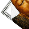 Xxl Wandbild Laechelnder Buddha In Gold Quadrat Materialvorschau