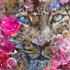 Xxl Wandbild Leopard Blumen Hochformat Zoom