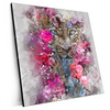 Xxl Wandbild Leopard Blumen Quadrat Produktvorschau Seitlich