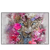 Xxl Wandbild Leopard Blumen Querformat Produktvorschau Frontal