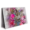 Xxl Wandbild Leopard Blumen Querformat Produktvorschau Seitlich