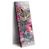 Xxl Wandbild Leopard Blumen Schmal Produktvorschau Seitlich