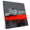Xxl Wandbild Leopard Eleganz Trifft Abstraktion Quadrat Produktvorschau Seitlich