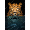 Xxl Wandbild Leopard Im Wasser Hochformat Motivvorschau
