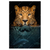Xxl Wandbild Leopard Im Wasser Hochformat Produktvorschau Frontal