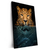 Xxl Wandbild Leopard Im Wasser Hochformat Produktvorschau Seitlich