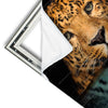 Xxl Wandbild Leopard Im Wasser Quadrat Materialvorschau