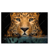 Xxl Wandbild Leopard Im Wasser Querformat Produktvorschau Frontal
