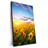 Xxl Wandbild Leuchtend Gelbe Sonnenblumen Am Abend Hochformat Produktvorschau Seitlich