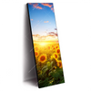 Xxl Wandbild Leuchtend Gelbe Sonnenblumen Am Abend Schmal Produktvorschau Seitlich