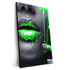 Xxl Wandbild Lippen Silber Gruen Hochformat Produktvorschau Seitlich