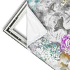 Xxl Wandbild Loewe Blumen Quadrat Materialvorschau