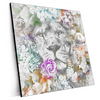 Xxl Wandbild Loewe Blumen Quadrat Produktvorschau Seitlich