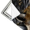 Xxl Wandbild Luxurioeser Fuchs Mit Blumen Hochformat Materialvorschau