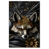 Xxl Wandbild Luxurioeser Fuchs Mit Blumen Hochformat Produktvorschau Frontal