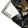 Xxl Wandbild Luxurioeser Fuchs Mit Blumen Quadrat Materialvorschau