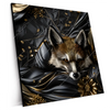 Xxl Wandbild Luxurioeser Fuchs Mit Blumen Quadrat Produktvorschau Seitlich