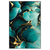 Xxl Wandbild Marmor Blueten In Tuerkis Gold Hochformat Produktvorschau Frontal