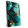 Xxl Wandbild Marmor Blueten In Tuerkis Gold Hochformat Produktvorschau Seitlich
