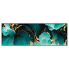 Xxl Wandbild Marmor Blueten In Tuerkis Gold Panorama Produktvorschau Frontal