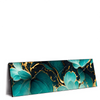 Xxl Wandbild Marmor Blueten In Tuerkis Gold Panorama Produktvorschau Seitlich