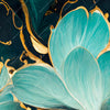 Xxl Wandbild Marmor Blueten In Tuerkis Gold Querformat Zoom