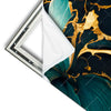 Xxl Wandbild Marmor Blueten In Tuerkis Gold Schmal Materialvorschau