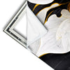 Xxl Wandbild Marmor Blueten In Weiss Gold Hochformat Materialvorschau