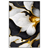 Xxl Wandbild Marmor Blueten In Weiss Gold Hochformat Produktvorschau Frontal
