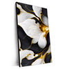 Xxl Wandbild Marmor Blueten In Weiss Gold Hochformat Produktvorschau Seitlich