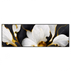 Xxl Wandbild Marmor Blueten In Weiss Gold Panorama Produktvorschau Frontal