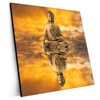 Xxl Wandbild Meditierender Buddha Am See Quadrat Produktvorschau Seitlich