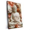 Xxl Wandbild Meditierender Buddha Mit Blueten Hochformat Produktvorschau Seitlich