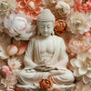 Xxl Wandbild Meditierender Buddha Mit Blueten Quadrat Motivvorschau
