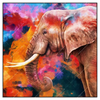 Xxl Wandbild Moderner Bunter Elefant Quadrat Produktvorschau Frontal
