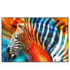Xxl Wandbild Modernes Buntes Zebra Querformat Produktvorschau Frontal