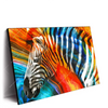 Xxl Wandbild Modernes Buntes Zebra Querformat Produktvorschau Seitlich